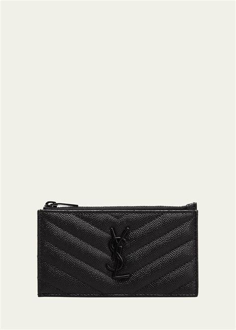 YSL zipped card case